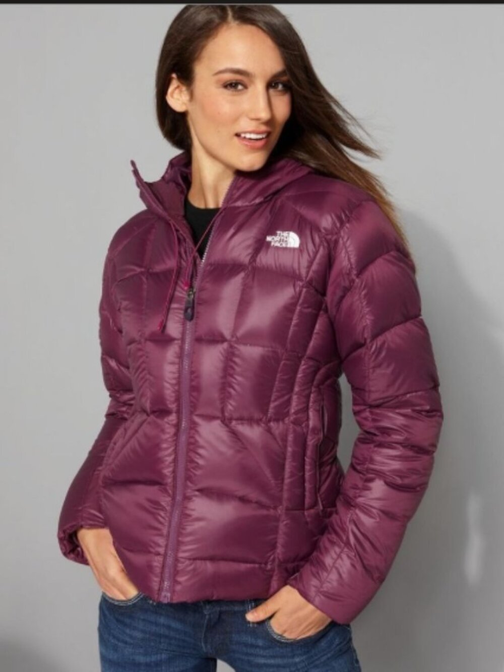 North Face Destiny 600 Fill Down Alpine Puffer Jacket Womens Medium Purple Coat